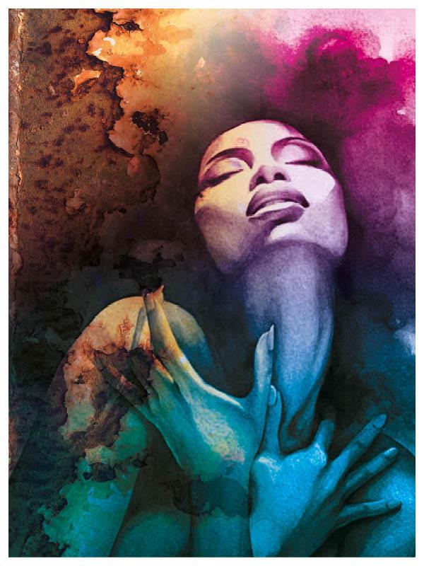 AFRO GIRL RUST - PerfectArtShop